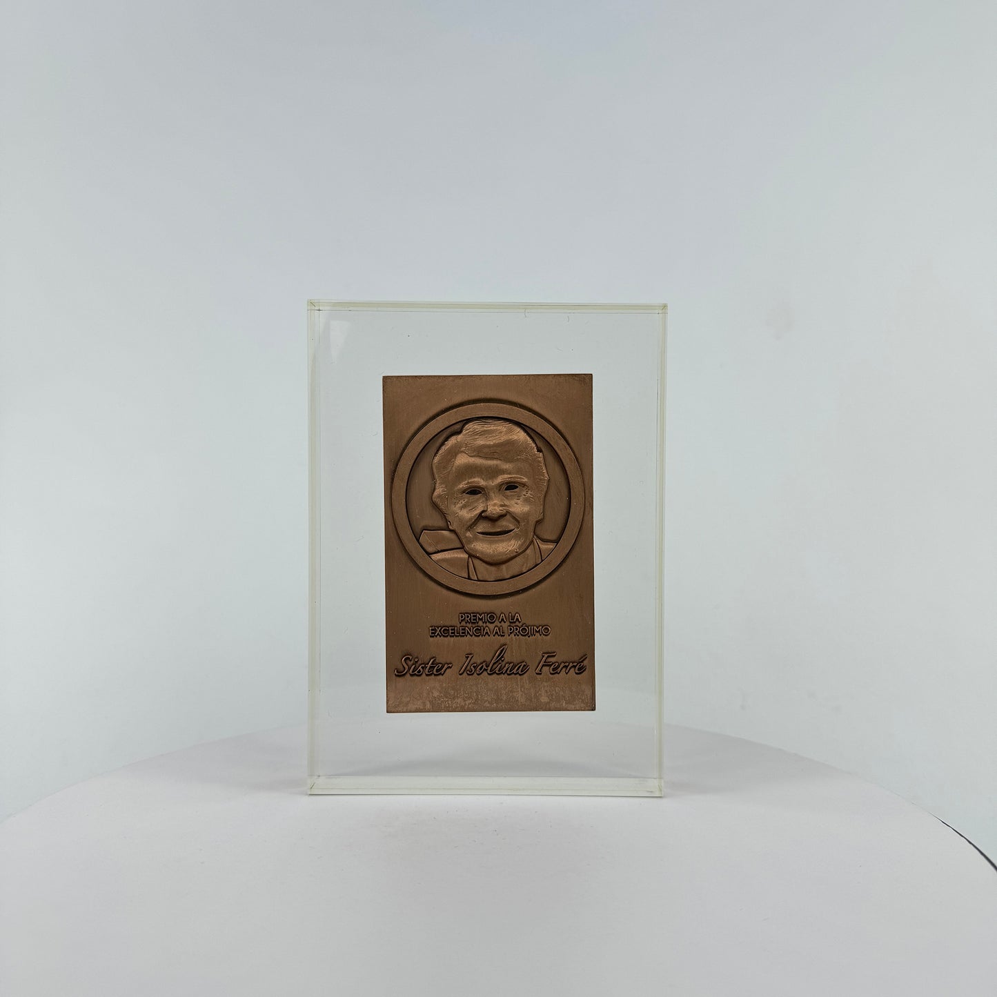 Double Side Copper Relief Head Portrait of A Commemorative Person