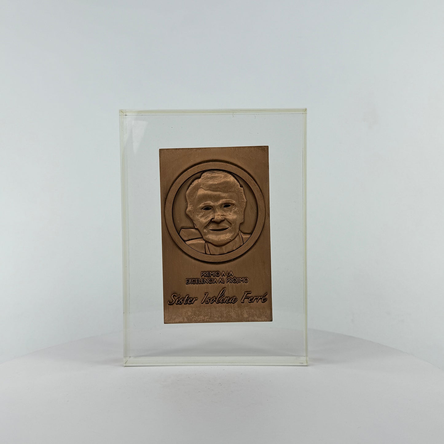 Double Side Copper Relief Head Portrait of A Commemorative Person