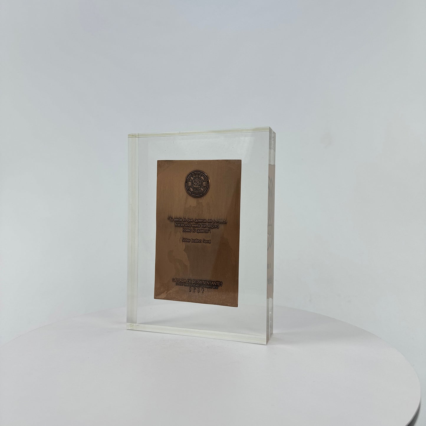Double Side Copper Relief Head Portrait of A Commemorative Person