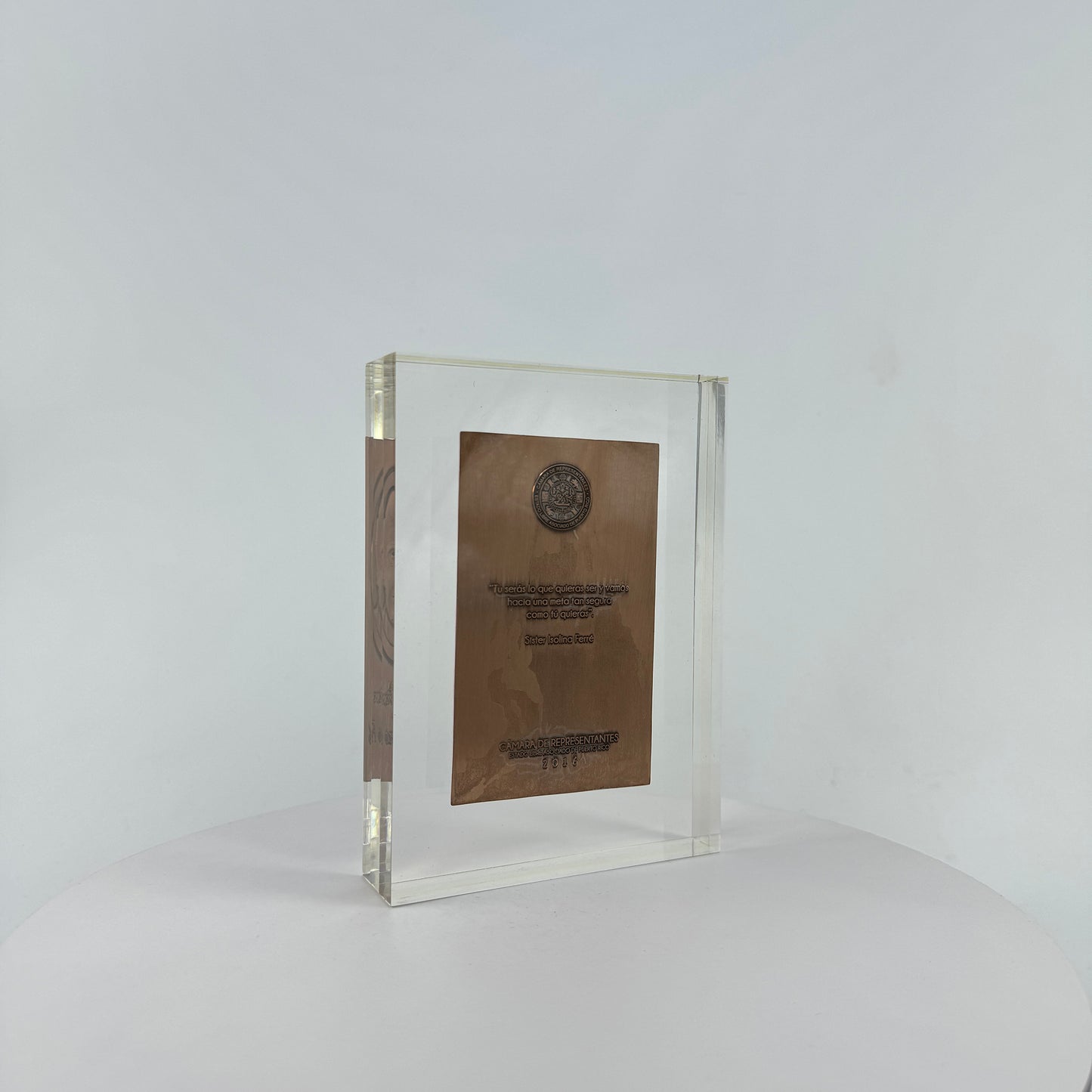 Double Side Copper Relief Head Portrait of A Commemorative Person