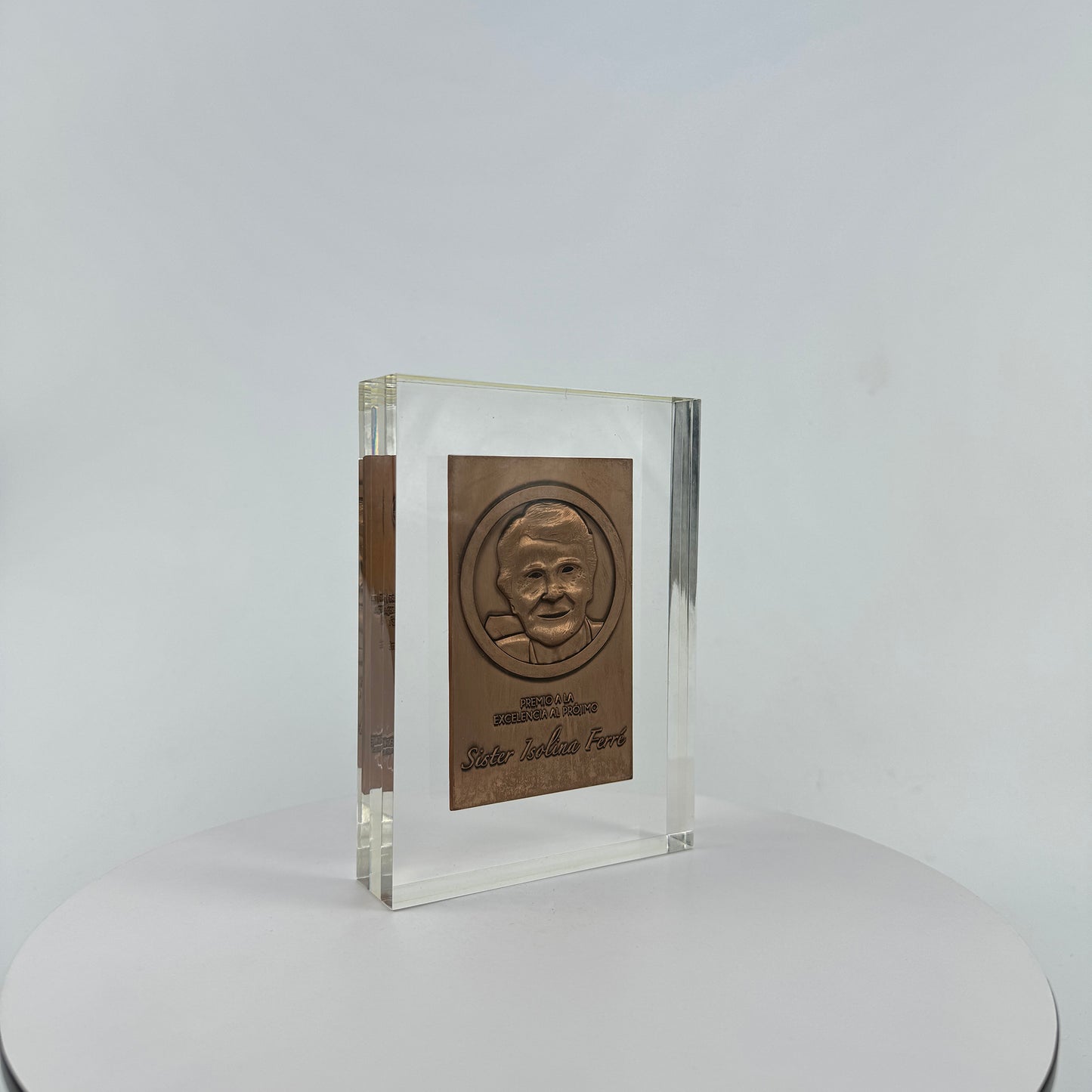 Double Side Copper Relief Head Portrait of A Commemorative Person