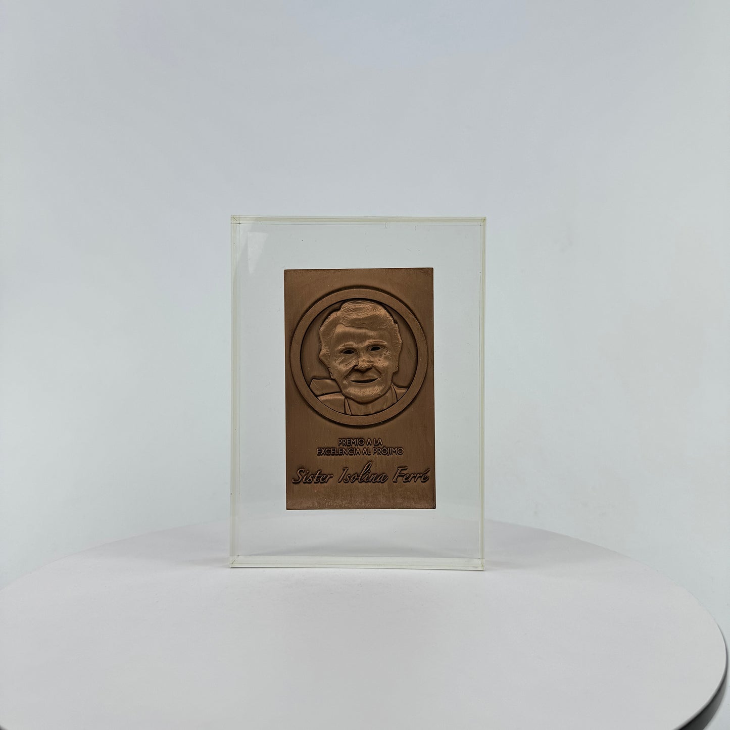 Double Side Copper Relief Head Portrait of A Commemorative Person