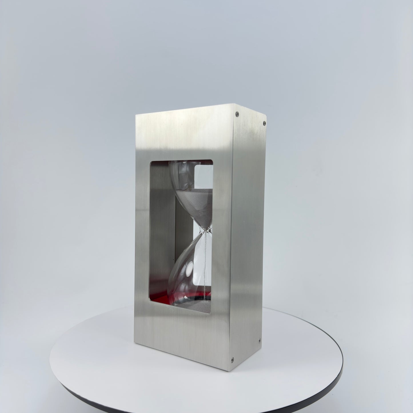 BIG SIZE SAND TIMER, PAPER WEIGHT. 5 MIN. BIG GLASS SAND TIMER.