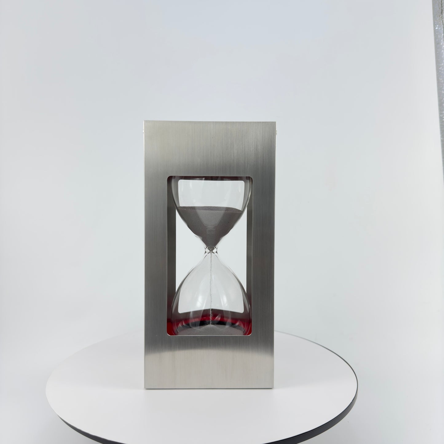 BIG SIZE SAND TIMER, PAPER WEIGHT. 5 MIN. BIG GLASS SAND TIMER.