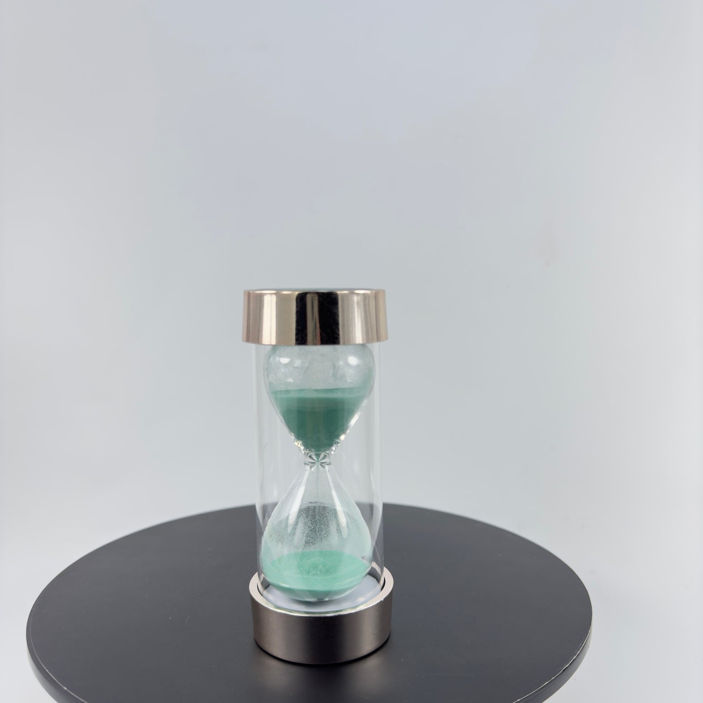 SAND TIMER, PAPER WEIGHT. 20 MIN.SAND TIMER, 5.25” HIGH SAND TIMER