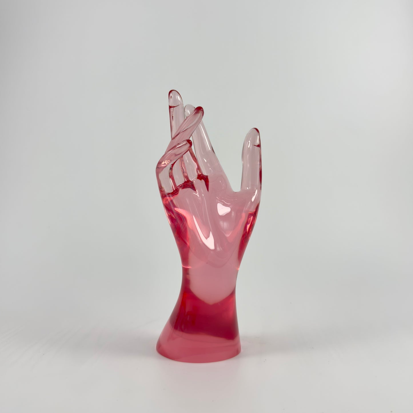 TRANSPARENT RESIN 200 MM. HIGH HAND MANNEQUIN