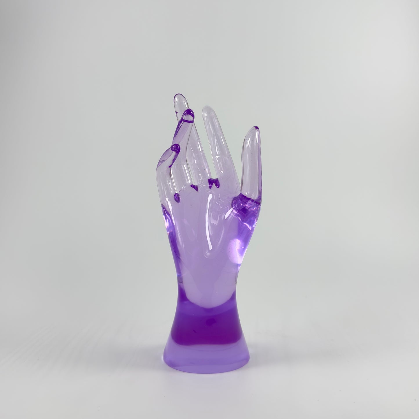 TRANSPARENT RESIN 200 MM. HIGH HAND MANNEQUIN