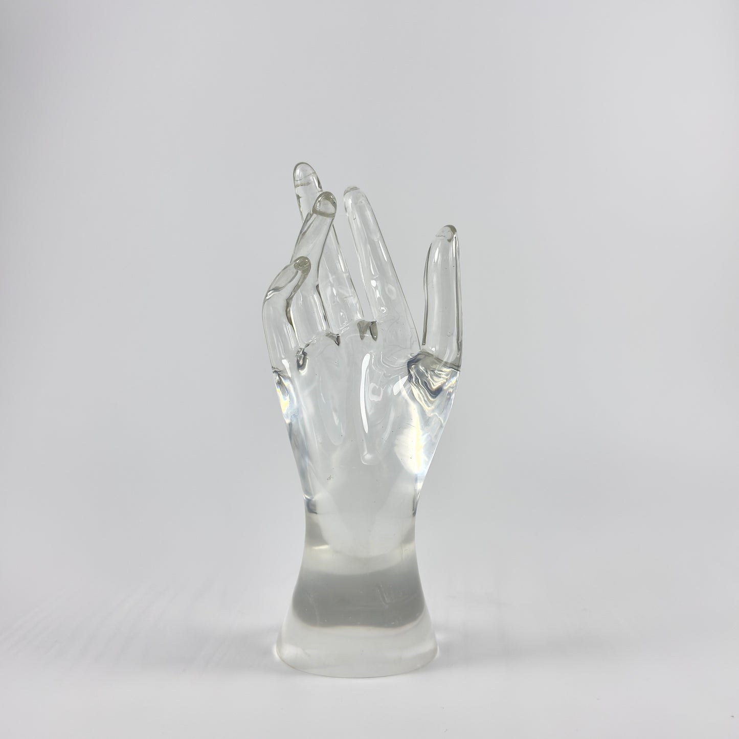 TRANSPARENT RESIN 200 MM. HIGH HAND MANNEQUIN