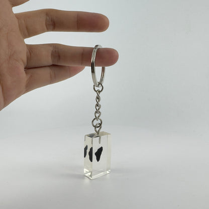 ENCAPSULATED TRANSPARENT ACRYLIC KEY CHAIN