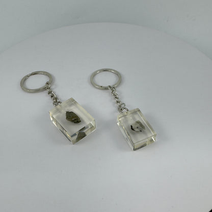 ENCAPSULATED TRANSPARENT ACRYLIC KEY CHAIN