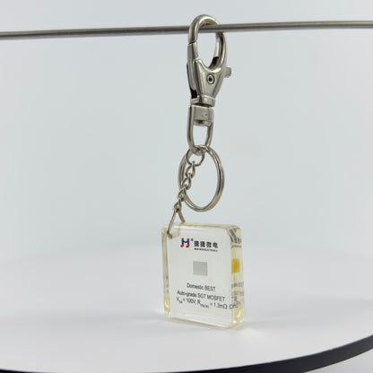 ENCAPSULATED TRANSPARENT ACRYLIC KEY CHAIN