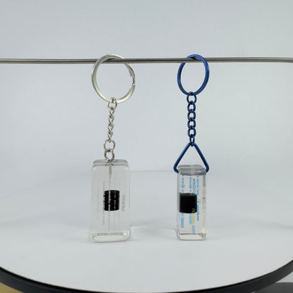 ENCAPSULATED TRANSPARENT RESIN KEY CHAIN