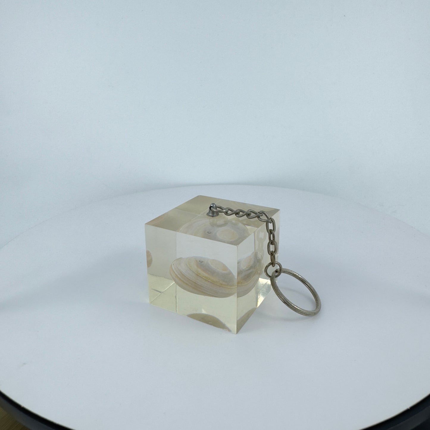 ENCAPSULATED TRANSPARENT RESIN KEY CHAIN