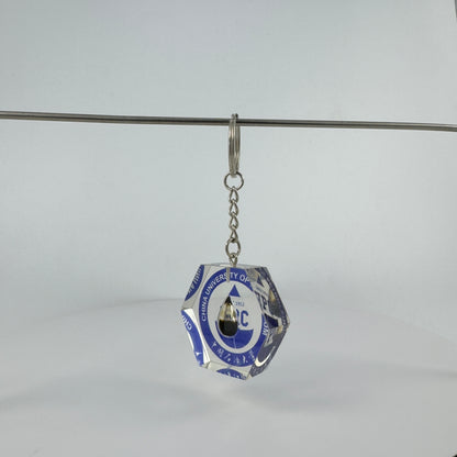 ENCAPSULATED TRANSPARENT RESIN KEY CHAIN