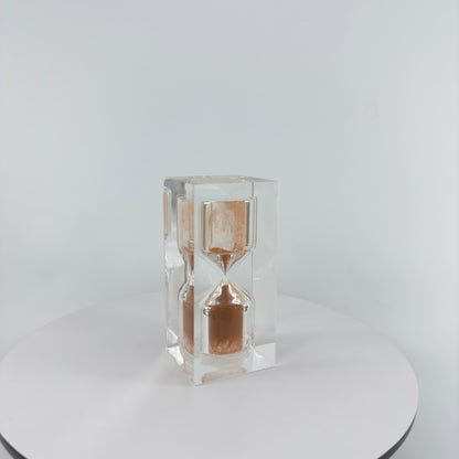 110 MM. H. SQUARE TRANSPARENT RESIN SAND TIMER