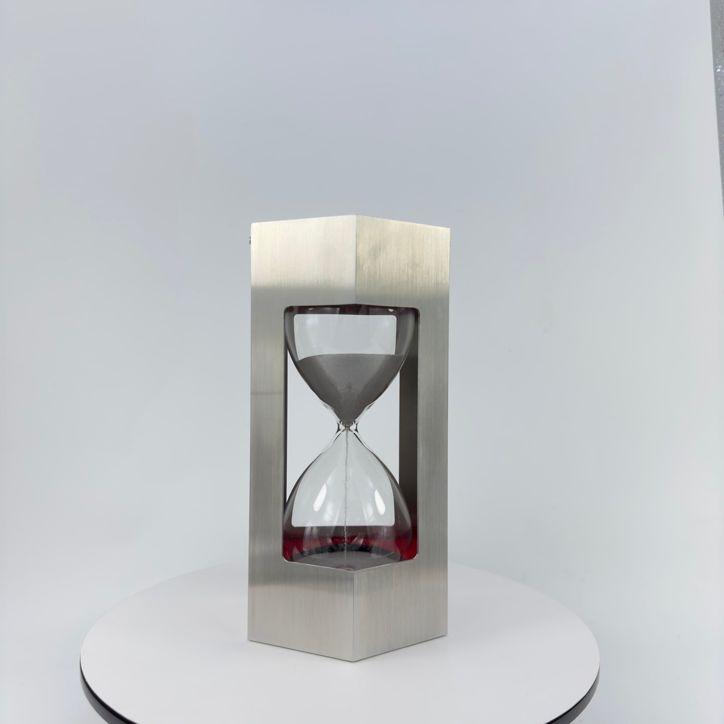 BIG SIZE SAND TIMER,  PAPER WEIGHT.  5 MIN. BIG GLASS SAND TIMER.